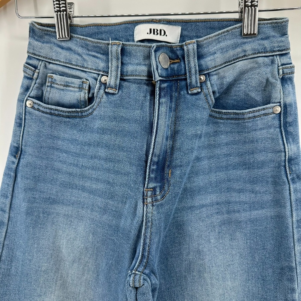 Just Black Denim Jeans Womens 25 Blue Denim Whisker Classic 5 Pockets Stretch